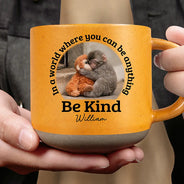 Punch Monkey,Gift For Yourself,Love,Gift For Bestie,Gift For Women,Gift For Men - In A World Where You Can Be Anything Be Kind - Personalized Pottery Mug