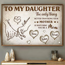 Gift For Daughter,Mom - Daughters (Adult),Grandma - Grandkids,Love,Top Market,Icon - Holding Hand To My Daughter - Personalized Poster