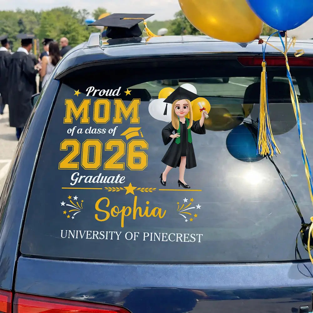 Proud Family Of A Graduate - Personalized Decor Decal