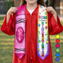 Gift For Kids,Gift For Grandkids,Graduation,Happy - Kid Crayon Graduation - Personalized Kid Graduation Stole