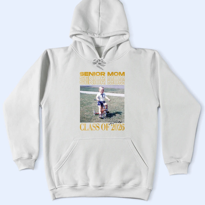 Graduation,Gift For Mother,Custom Photo,Happy,Photo - Custom Photo Senior Mom Graduation Vintage Photo - Personalized T Shirt