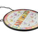 Gift For Mother,Gift For Grandma,Grandma - Grandkids,Happy - Mom Grandma Nana Floral Butterflies - Personalized Stained Glass Window Hanging Suncatcher