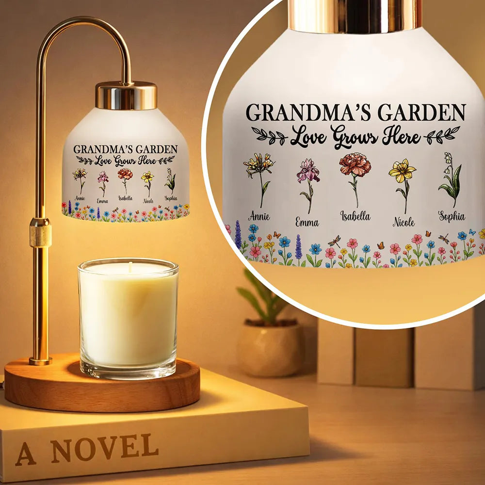 In Grandma's Garden Love Grows Here - Personalized Candle Warmer Lamp