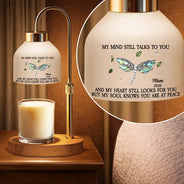 Memorial,Gift For Father,Gift For Mother,Sad,Family - Memorial My Mind Still Talks To You - Personalized Candle Warmer Lamp