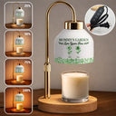 Gift For Grandma,Grandma - Grandkids,Happy - Grandma's Garden Love Grows Here Toile Pattern - Personalized Candle Warmer Lamp