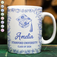 Graduation,Happy - Congrats Graduation - Personalized White Edge-to-Edge Mug