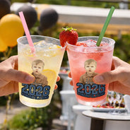 Graduation,Happy,Top Market,Gift For Kids,Gift For Son,Gift For Daughter,Top Market,Photo - Custom Photo Congrats Grad Senior - Personalized Frosted Cups