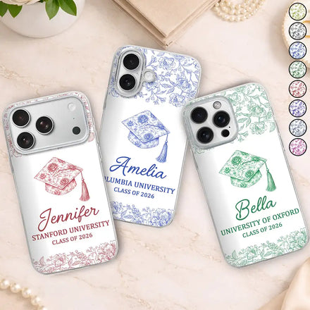 Congrats Graduation - Personalized Clear Phone Case