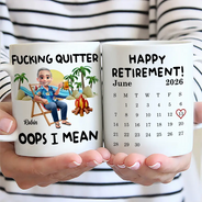 Retirement,Gift For Yourself,Summer,Beach,Funny - Calendar The Legend Has Retired 3D - Personalized Mug