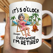 Retirement,Gift For Yourself,Summer,Beach,Funny - Calendar The Legend Has Retired 3D - Personalized Mug
