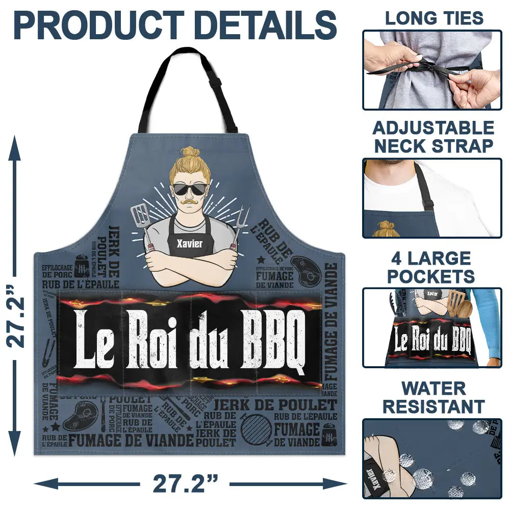 Gift For Husband,Gift For Boyfriend,Gift For Yourself,Gift For Men,Gift For Grandpa,Grandpa's Hobby,Gift For Father,Dad's Hobby,Grilling,French,Non-Eng,Vector,Playful - Le Par-Grill - Tablier Personnalisé