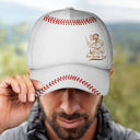 Baseball,Custom Photo,Art Design,Gift For Father,Sport Dad,Proud,Photo - Pencil Sketch - Bold - Custom Photo Bold Sketch Baseball Best Dad Grandpa Ever - Personalized Classic Cap