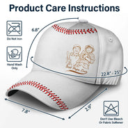 Baseball,Custom Photo,Art Design,Gift For Father,Sport Dad,Proud,Photo - Pencil Sketch - Bold - Custom Photo Bold Sketch Baseball Best Dad Grandpa Ever - Personalized Classic Cap