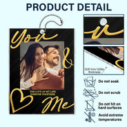 Custom Photo,Gift For Couples,Romantic,Dynamic Photo - Custom Photo You & Me Drive Safe Handsome - Personalized Acrylic Car Hanger