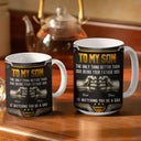 Gift For Father,Gift For Son,Dad - Son (Adult),Gift For Children,Top Market,Proud,Custom Text - 3D Metallic Effect Hand Punch Watching You Be A Dad - Personalized White Edge-to-Edge Mug