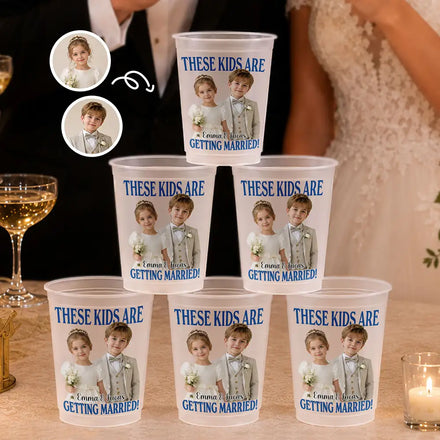 Custom Photo These Kids Are Getting Married - Personalized Frosted Cups