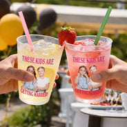 Custom Photo, Gift For Couples, Top Market, Wedding, Humorous, Dynamic Photo - Custom Photo These Kids Are Getting Married - Personalized Frosted Cups