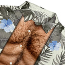 Summer,Gift For Men,Gift For Yourself,Humorous,Icon - Funny Hairy Muscle Body Summer Vibe - Personalized Hawaiian Shirt