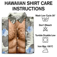 Summer,Gift For Men,Gift For Yourself,Humorous,Icon - Funny Hairy Muscle Body Summer Vibe - Personalized Hawaiian Shirt