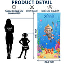 Gift For Kids, Summer, Playful, Vector - Scuba Diving Lovely Kid Ocean Theme - Personalized Beach Towel