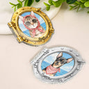 Adorable, Art Design, Custom Photo, Summer, Pet Lovers, Photo - Watercolor Summer Pet With Accessories - Custom Photo Watercolor Pet With Summer Accessories Pet Portrait - Personalized Acrylic Magnet