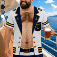 Top Market,Cruising,Humorous,Gift For Men,Gift For Yourself,Summer,Icon - Funny Captain Hairy Body - Personalized Full Print T Shirt