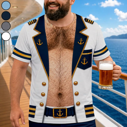 Funny Captain Hairy Body - Personalized Full Print T Shirt