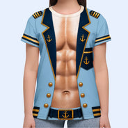 Top Market,Cruising,Humorous,Gift For Men,Gift For Yourself,Summer,Icon - Funny Captain Hairy Body - Personalized Full Print T Shirt