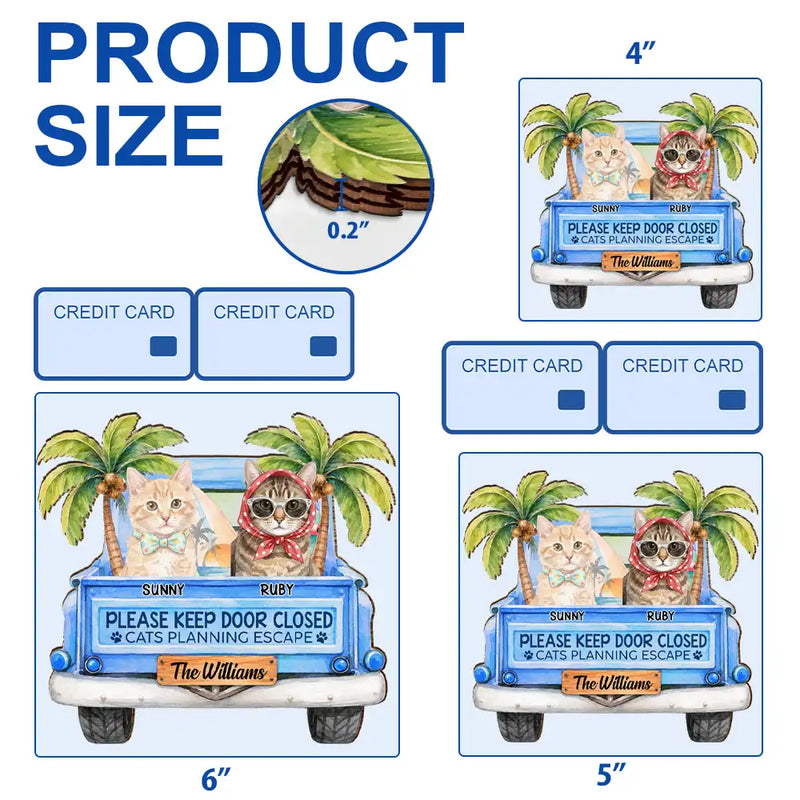 Art Design, Playful, Summer, Pet Lovers, Photo - Watercolor Summer Pet With Accessories - Custom Photo Watercolor Pet With Summer Accessories Hello Summer - Personalized Custom Shaped Wood Sign