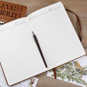 Art Design, Romantic, Summer, Gift For Couples, Photo - Watercolor - Remove BG - Custom Photo Realistic Watercolor Art Our Adventure Book Travel Couple - Personalized Leather Journal