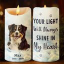 Sentimental, Custom Photo, Pet Lovers, Memorial, Upload Full Photo - Custom Photo I Will Carry You With Me - Personalized Flameless LED Candle