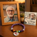 Memorial Loved One,Sympathetic,Family,Memorial,Icon,Upload Full Photo - Custom Photo Memorial My Mind Still Talks To You - Personalized Rainbow Bridge Bracelet