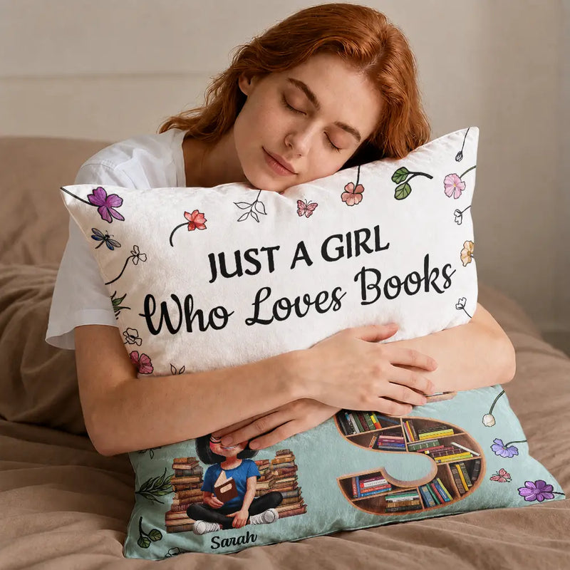 Gift For Children,Christmas,Gift For Mother,Cozy,Reading,Mom - Daughter (Young),Gift For Daughter,Vector - Floral Book Lovers This Is My Reading Pillow - Personalized Pocket Pillow