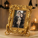 Adorable,Art Design,Halloween,Family,Photo - Gothic Portrait Art - Custom Photo Gothic Portrait Art Family Spooky Halloween - Personalized Ornate Frame