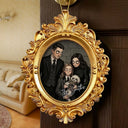 Adorable,Art Design,Halloween,Family,Photo - Gothic Portrait Art - Custom Photo Gothic Portrait Art Family Spooky Halloween - Personalized Ornate Frame