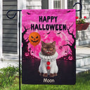 Pet Mom,Art Design,Playful,Halloween,Gift For Mother,Pet Lovers,Photo - Halloween Theme Accessories 3D Cartoon - Custom Photo 3D Halloween Themed Pet Spooky Haunted Home - Personalized Flag
