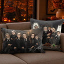 Adorable,Art Design,Halloween,Family,Photo - Gothic Portrait Art - Custom Photo Gothic Portrait Art Family Spooky Halloween - Personalized Pillow