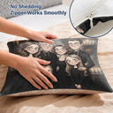 Adorable,Art Design,Halloween,Family,Photo - Gothic Portrait Art - Custom Photo Gothic Portrait Art Family Spooky Halloween - Personalized Pillow