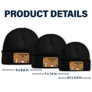 Dog Lovers Protected By - Gift For Baby - Personalized Beanie With Leather Patch