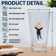 To Dad From The Reasons You Drink - Personalized Beer Glass