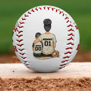We Hit A Homerun Scoring As Our Mom - Personalized Baseball, Softball