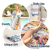 Beach Couple Travel Partners For Life - Personalized Beach Towel
