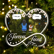Forever Loved Memorial Dog Cat - Personalized Custom Shaped Acrylic Ornament
