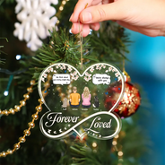 Forever Loved Memorial Dog Cat - Personalized Custom Shaped Acrylic Ornament