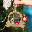 Dog Lovers - Here Come Santa Paws - Personalized 2-Layered Mix Ornament