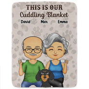 Gift For Couples,Pet Couple,Dog Couple,Cat Couple,Happy - Pet Couple Our Cuddling Blanket - Personalized Fleece Blanket, Sherpa Blanket