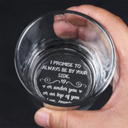 Gift For Couples,Gift For Husband,Gift For Wife,Gift For Boyfriend,Gift For Girlfriend,Funny - Couple Always By Your Side - Personalized Engraved Whiskey Glass