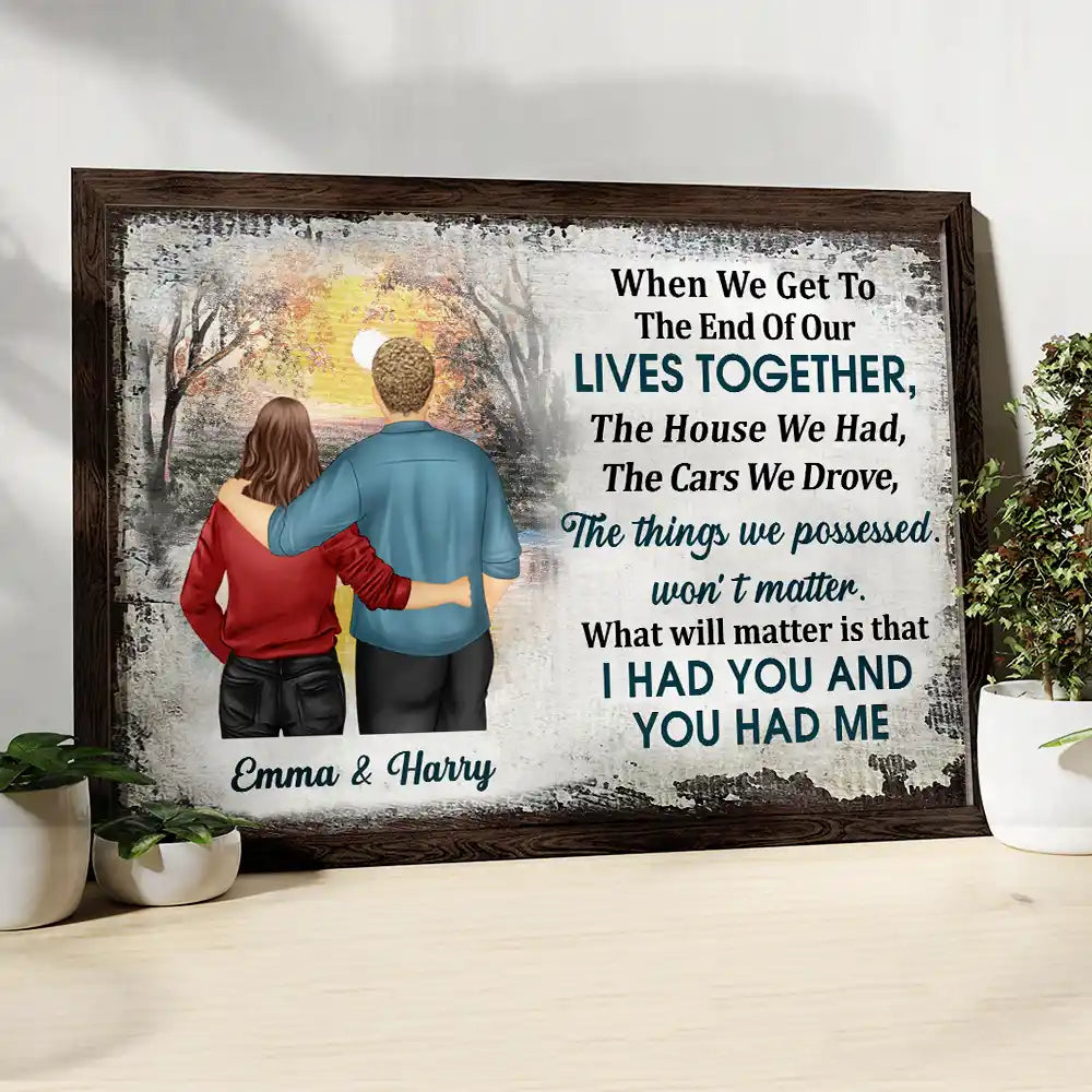 Gift For Couples,Old Couples,Gift For Husband,Gift For Wife,Gift For Boyfriend,Gift For Girlfriend,Happy - Old Couple I Had You & You Had Me - Personalized Poster