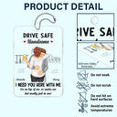 Gift For Couples, Gift For Husband, Gift For Wife, Gift For Boyfriend, Gift For Girlfriend - Couple Hugging Drive Safe Handsome - Personalized Acrylic Car Hanger