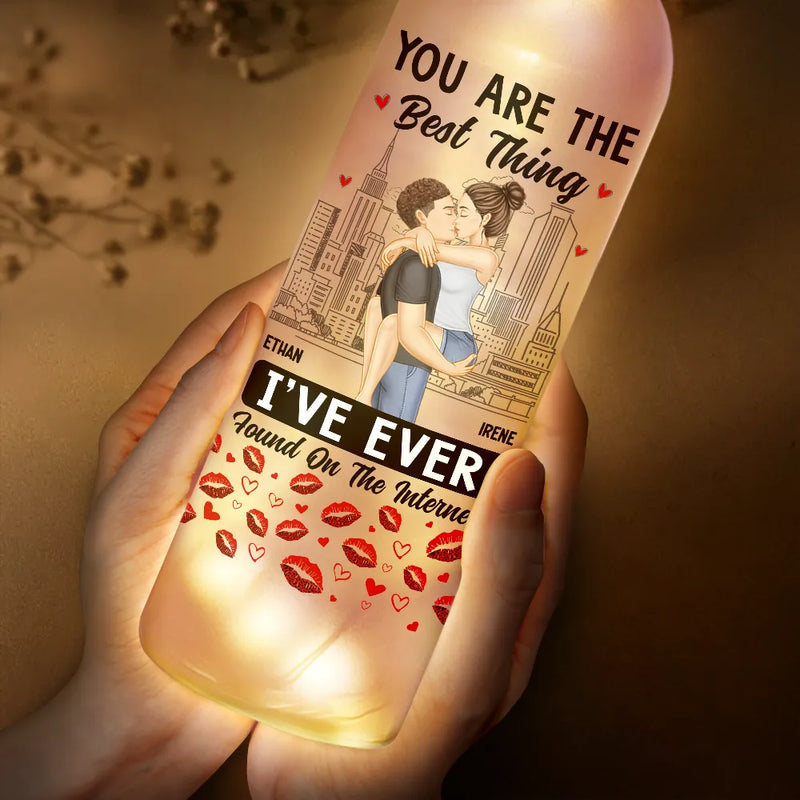 Gift For Couples,Gift For Husband,Gift For Wife,Gift For Boyfriend,Gift For Girlfriend - Couple You Are The Best Thing - Personalized Bottle Light